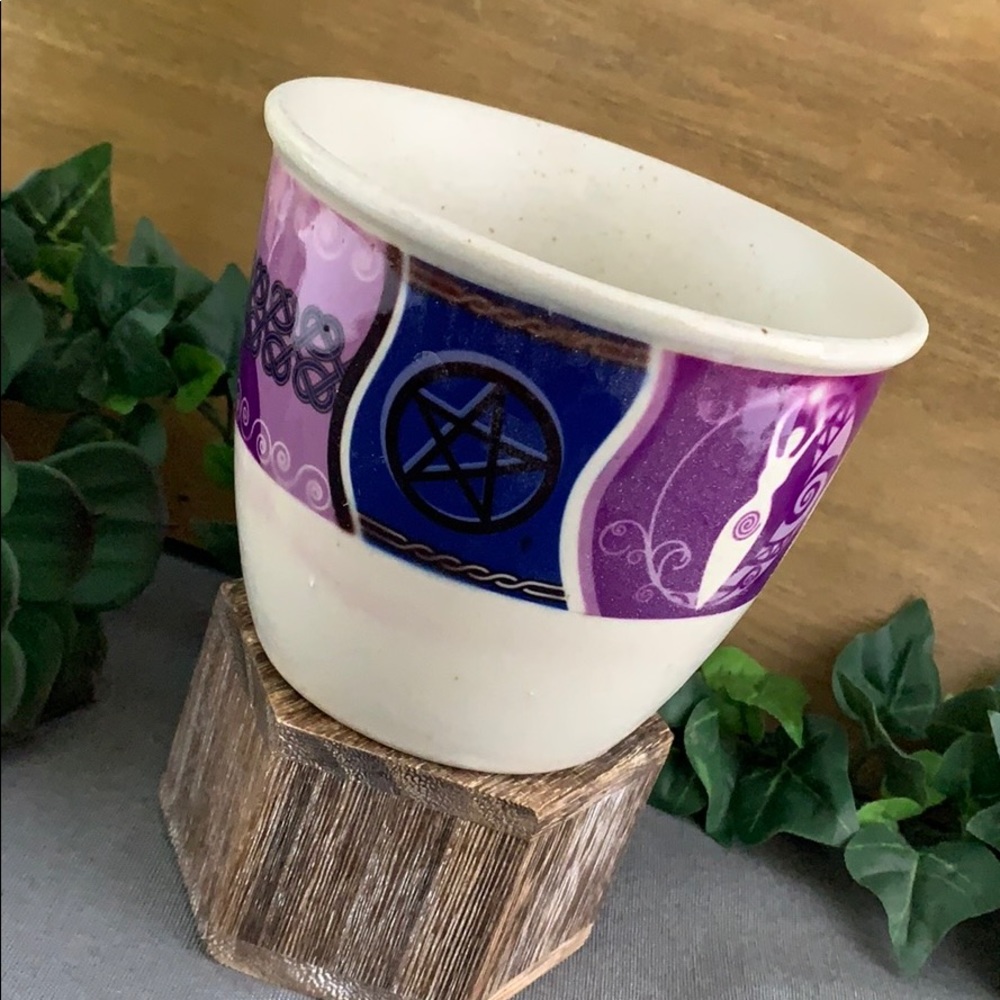 White Pentacle and Goddess Sage/ Smudging Holder